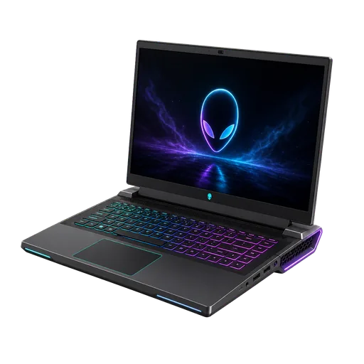 3D Alienware gaming laptop icon with estimated US market price