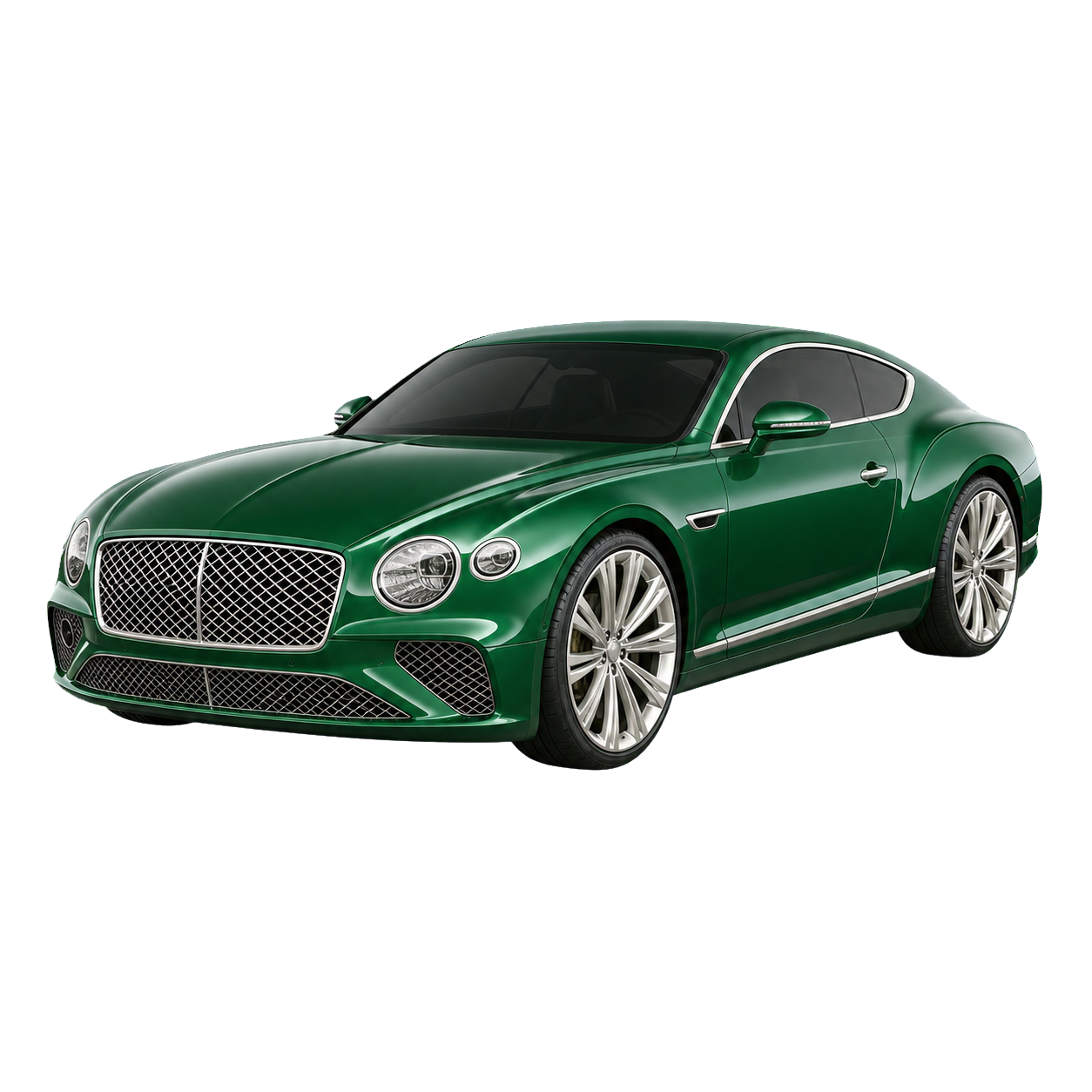 3D Bentley Continental GT luxury car icon with estimated 2026 US market price