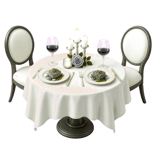 3D candlelight dinner icon with estimated US market price