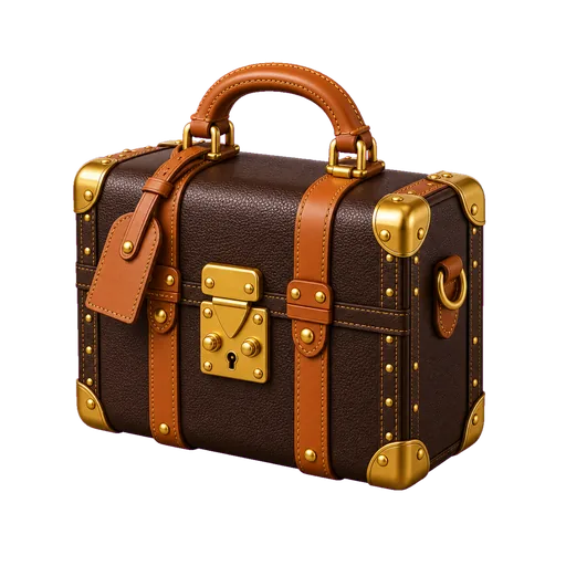 Brand-free 3D luxury bag icon for luxury spending game