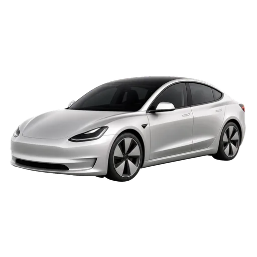 3D Tesla Model Y electric SUV icon with estimated US market price